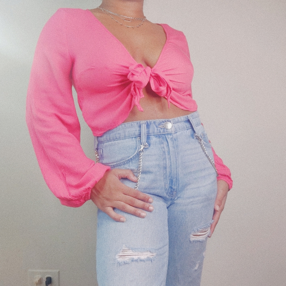Tie front blouse